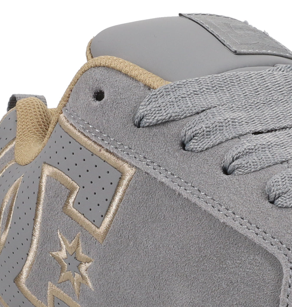 DC Men's Court Graffik SE Shoes- Light Grey/Tan/Gum
