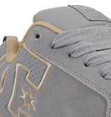 DC Men's Court Graffik SE Shoes- Light Grey/Tan/Gum