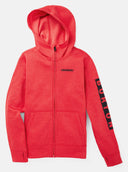 Burton Burton Kids' Oak Full-Zip Hoodie Tomato Heather XS Youth Boys (8-12) Hoodies