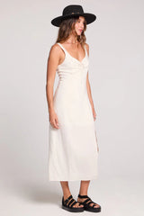 Saltwater Luxe Saltwater Luxe Women's Woven Tank Midi Dress - Ecru Ecru S Womens Long Dresses