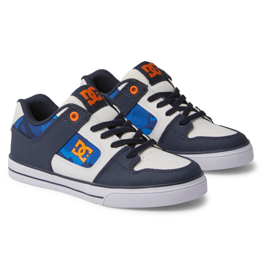 DC Pure Elastic Boys Shoes - Shady Blue/Orange