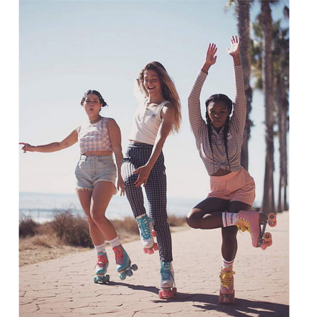 Impala Roller Skates Impala Quad Roller Skates Skates - Pink/Yellow Pink/Yellow 5 Roller Quad Skates