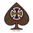 Independent INDY STICKERS T/C SPADE 3in BLACK/GOLD Stickers