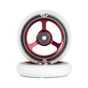 North Scooters North Index Wheels 24mm - G8 Wine Red / White PU 110 x 24mm Scooter Wheels