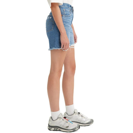 Levis Levis 501 Mid Thigh Short CHARLESTON PICKS 25 Womens Jean Shorts