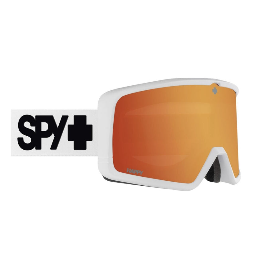 Spy MEGALITH EVERWHITE - HAPPY LL PERSIMMON SILVER MIRROR + HAPPY LL YELLOW Mens Goggles Complete