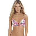 Maaji Maaji Womens Zinnia Shinny Top Pink Zinnia S Womens Bikini Tops
