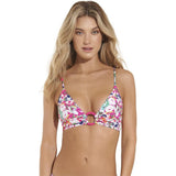 Maaji Maaji Womens Zinnia Shinny Top Pink Zinnia S Womens Bikini Tops
