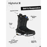 Burton Men's Highshot X Step On® Snowboard Boots - Iris Bloom Iris Bloom 9 Mens Snowboard Boa Boots 6 to 15 US Mens size