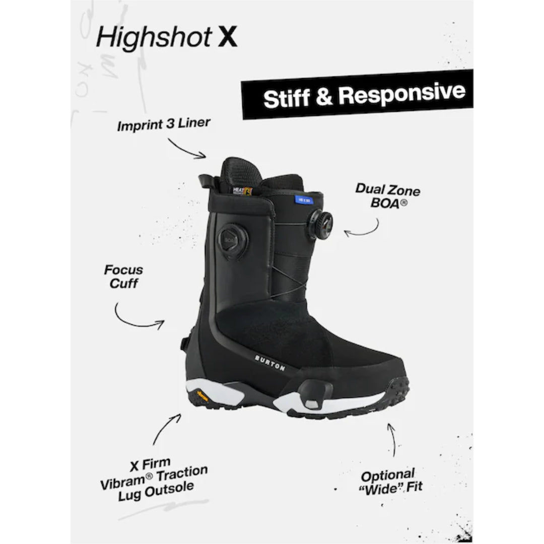 Burton Burton Men's Highshot X Step On® Snowboard Boots - Iris Bloom Iris Bloom 9 Mens Quick Pull Boots 6 to 15 US Mens size