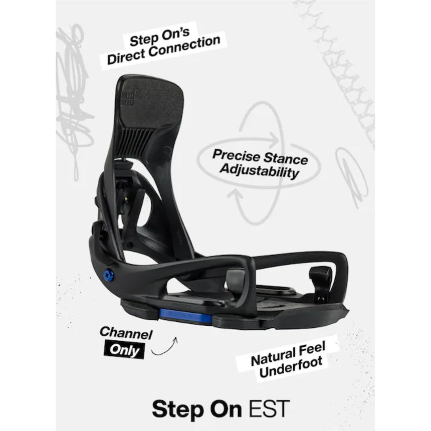 Burton Men's Step On® Cartel X EST® Snowboard Bindings - Black Black S Mens Snowboard Bindings