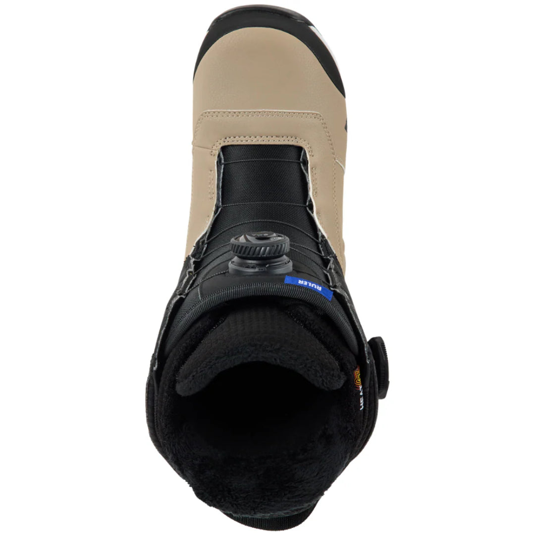 Burton Men's Ruler BOA® Snowboard Boots - Black/Summit Taupe Black/Summit Taupe 8.5 Mens Snowboard Boa Boots 6 to 15 US Mens size