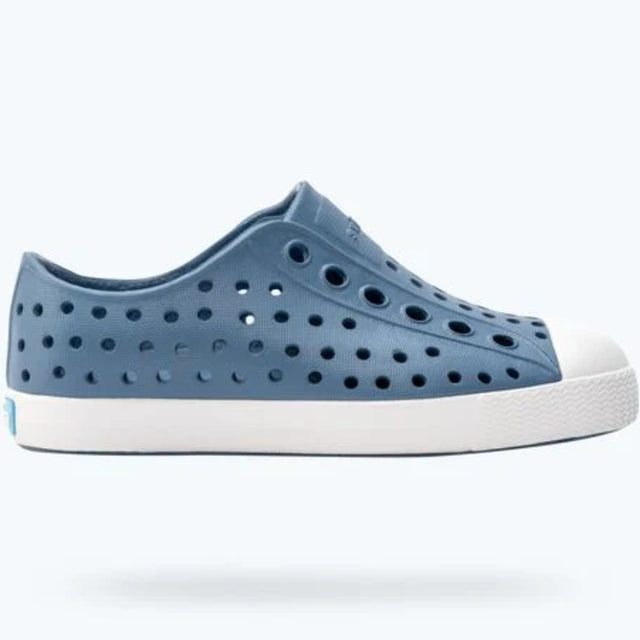 Native Shoes Native Shoes Mile Block Child Toddler Boys Slip on BLUE-WHITE 4T Youth Boys Skate Shoes 5T-13T & 1-7 US Size
