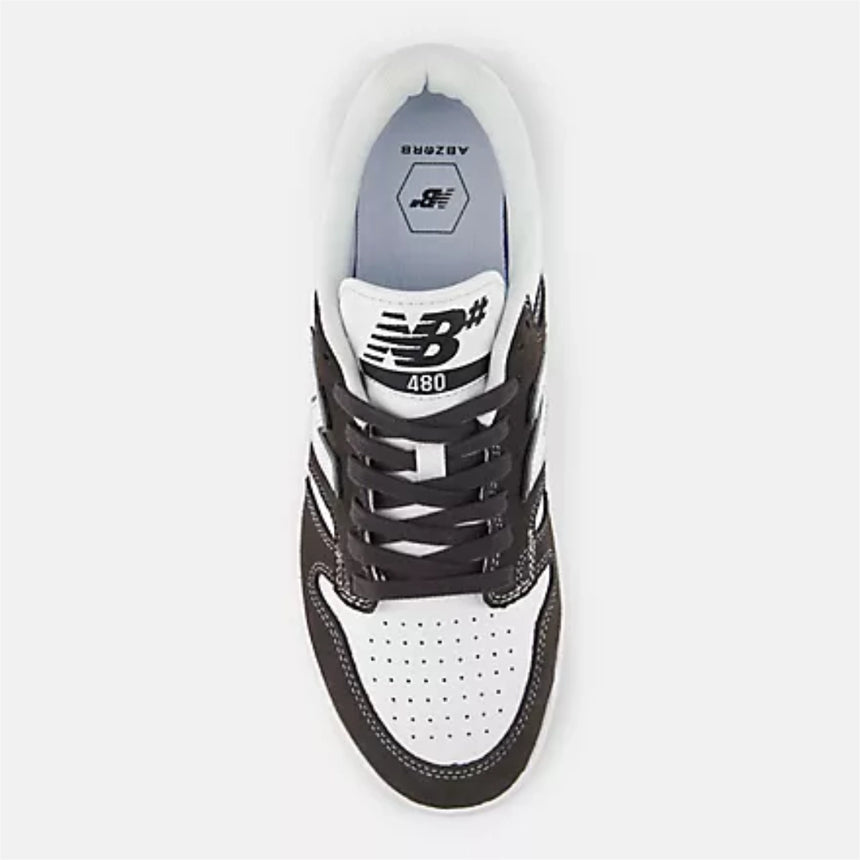 New Balance New Balance Men's NB Numeric 480 Shoes - Black Cement with White Multi 8 Mens Skate Shoes 6 to 18