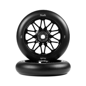 North Scooters North Club Wheels - 24mm - G4 Matte Black / Black PU 110 x 24mm Scooter Wheels