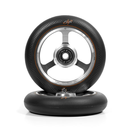 North Scooters North Index Wheels 24mm - G8 Wine Red / White PU 110 x 24mm Scooter Wheels