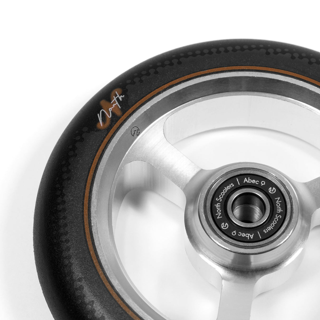 North Scooters North Index Wheels 24mm - G8 Wine Red / White PU 110 x 24mm Scooter Wheels
