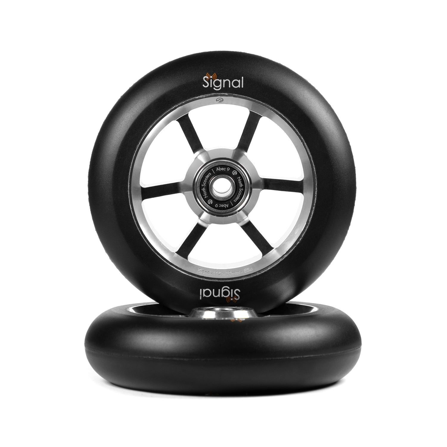 North Scooters North Signal Wheels V3 - 30mm - G7 Matte Black / Black PU 115 x 30mm Scooter Wheels