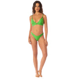 Maaji Paradiso Long Line Triangle Bikini Top - Green Mojito Green S Womens Bikini Tops