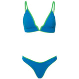 Maaji Paradiso Long Line Triangle Bikini Top - Green Mojito Green S Womens Bikini Tops