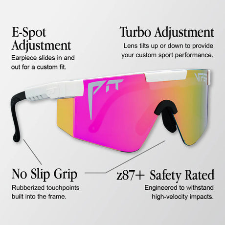 Pit Viper Pit Viper The Original 2.0 Wide Sunglasses - The Miami Nights Mens Sunglasses Sport