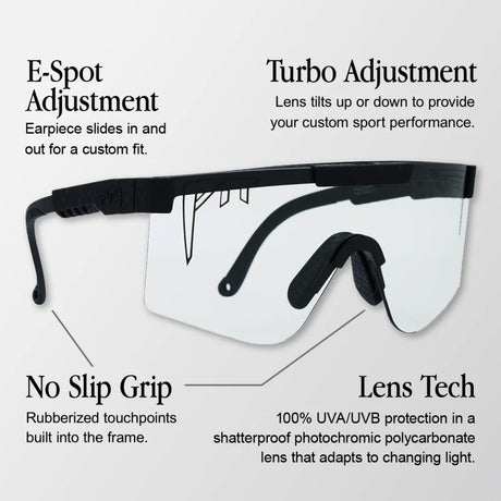Pit Viper Pit Viper The Originals 2.0 Wide - Photochromic Mens Sunglasses Sport