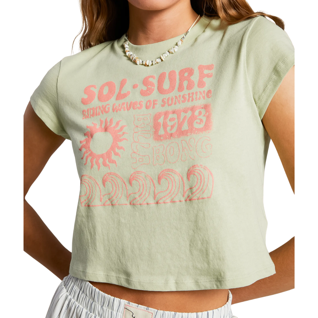 Billabong Billabong Women's Sol Surf SS Tee Pistachio S Womens T-Shirts