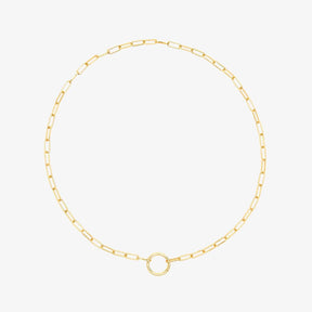 Pura Vida Pura Vida Harper Round Charm Chn Choker Gold OS Jewelry