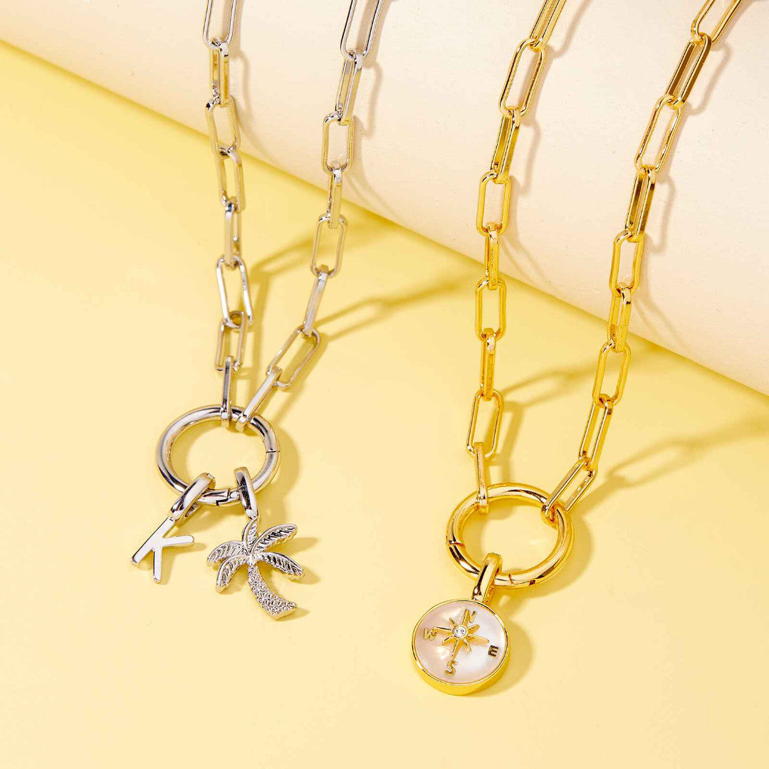 Pura Vida Harper Round Charm Chn Choker