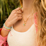 Pura Vida Harper Round Charm Chn Choker