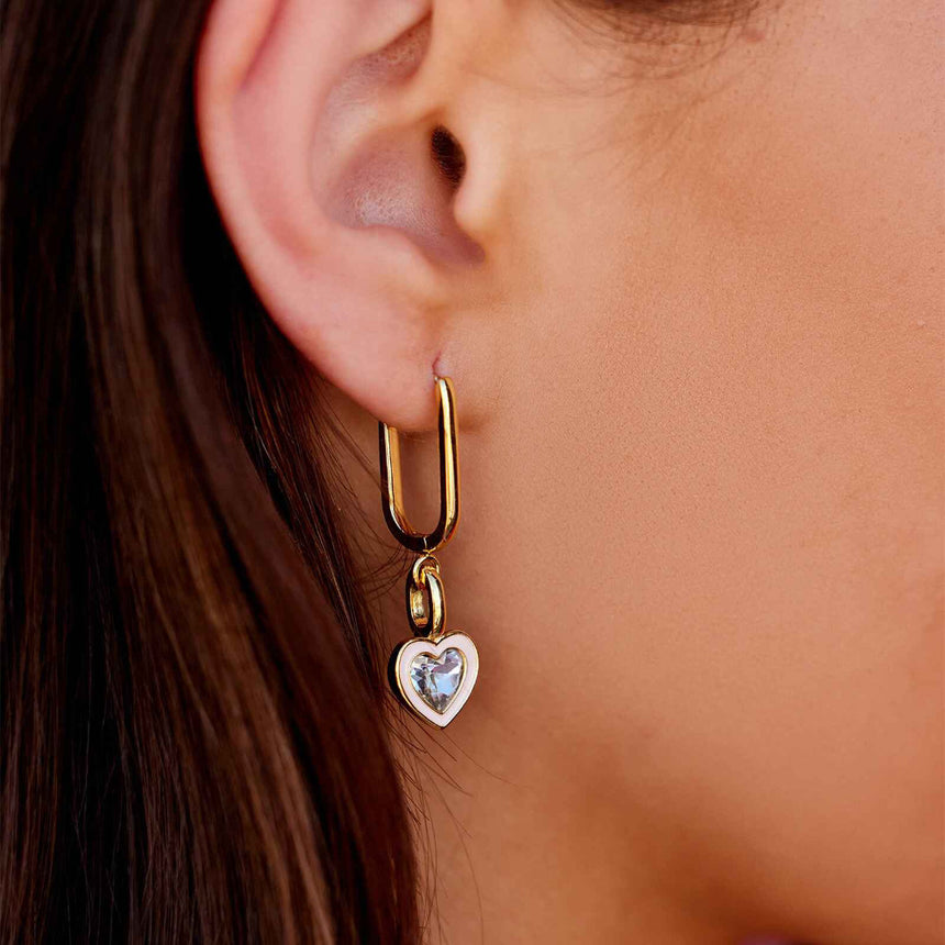 Pura Vida Harper Stone & Enamel Heart Charm