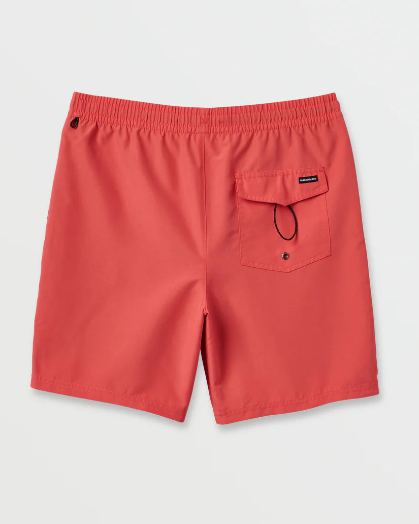 Quiksilver Quiksilver Men's Everyday Solid Volley 17" Marine Blue S Mens Elastic Swim Trunks