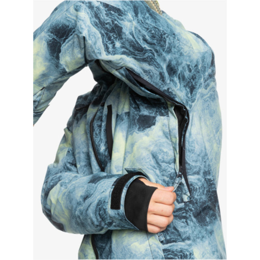 Quiksilver Quiksilver Men's Mission Printed Jacket SPACE STONE CELERY GREEN XS Mens Insulated Snowboard Jacket