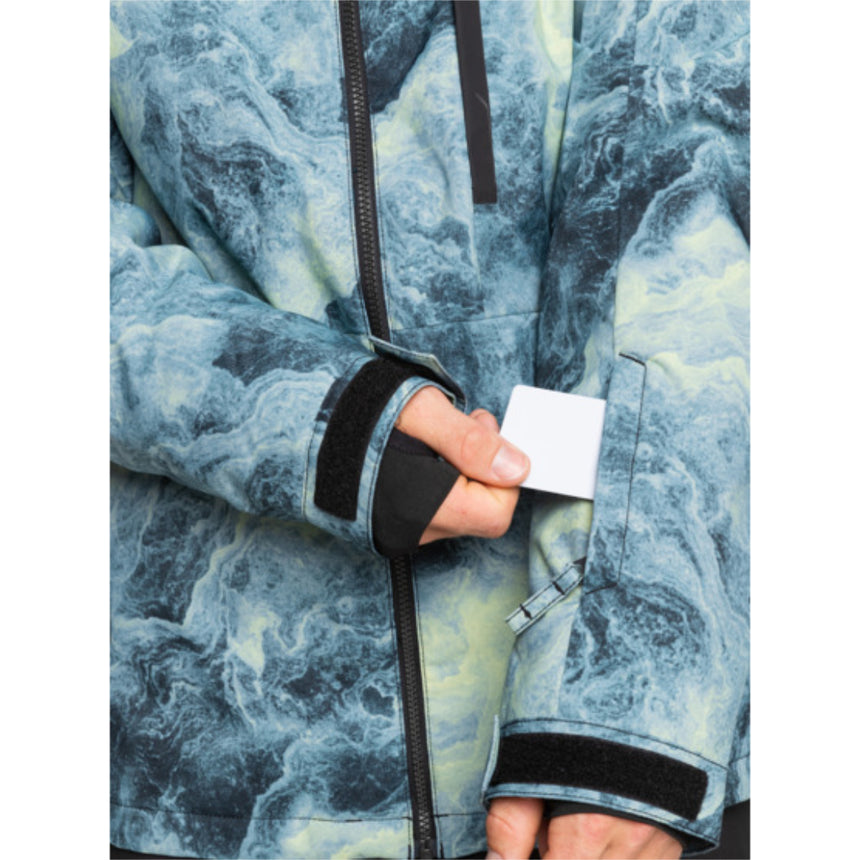 Quiksilver Quiksilver Men's Mission Printed Jacket SPACE STONE CELERY GREEN XS Mens Insulated Snowboard Jacket