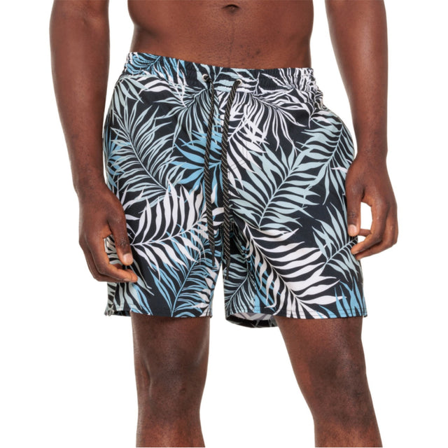 Quiksilver Quiksilver Men's SC Mini Paradise Volley Shorts WILD FERN BLACK S Mens Elastic Swim Trunks