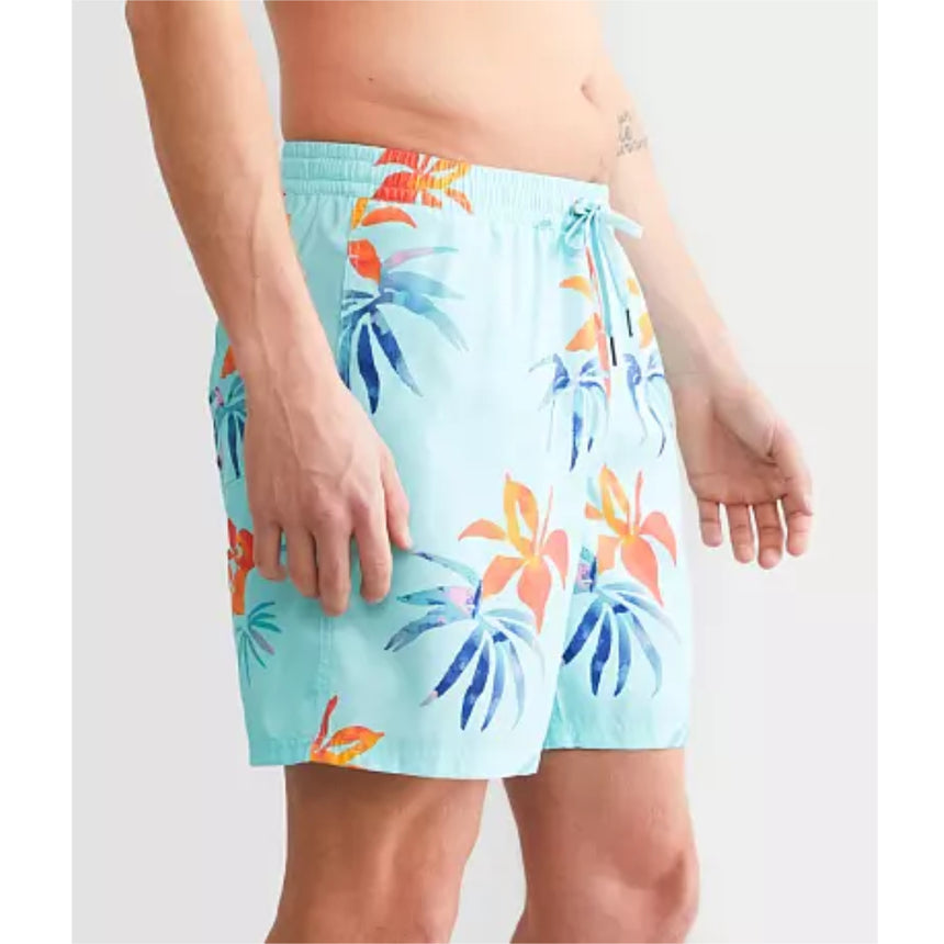 Quiksilver Quiksilver Men's SC Mini Paradise Volley Shorts WILD FERN BLACK S Mens Elastic Swim Trunks