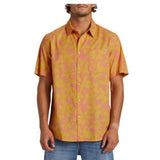 Quiksilver Quiksilver Men's Apero Organic Classic short sleeve CANYON CLAY AOP BETTER S Mens Button Up Short Sleeve Shirts