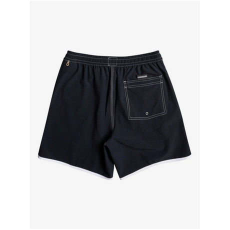 Quiksilver Quiksilver Men's Original Scalloped Volley 17NB Shorts Black S Mens Elastic Swim Trunks