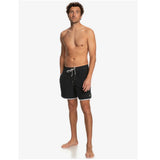 Quiksilver Quiksilver Men's Original Scalloped Volley 17NB Shorts Black S Mens Elastic Swim Trunks