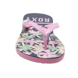 Roxy Girls RG Viva Stamp II Flip Flops - Crazy Pink/ Blue Radiance