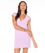 Roxy Roxy Women's Vibe Check Mini Dress Orchid Bouquet Solid S Womens Short Dresses