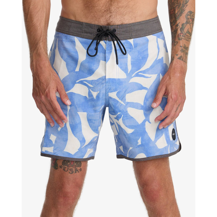 RVCA RVCA Freeport Board Shorts 16" Blue Fusion 28 Mens Elastic Swim Trunks