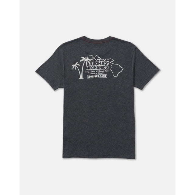 RVCA RVCA Men's Aloha Mechanics Short Sleeve Shirt - Pirate Black Pirate Black S Mens T-Shirts