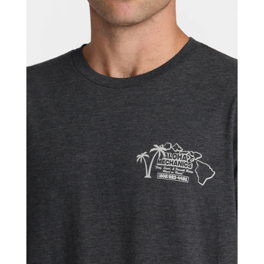 RVCA RVCA Men's Aloha Mechanics Short Sleeve Shirt - Pirate Black Pirate Black S Mens T-Shirts