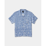 RVCA RVCA Men's Alvarez Aloha Short Sleeve Shirt - Light Blue Light Blue S Mens Button Up Short Sleeve Shirts