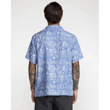 RVCA RVCA Men's Alvarez Aloha Short Sleeve Shirt - Light Blue Light Blue S Mens Button Up Short Sleeve Shirts