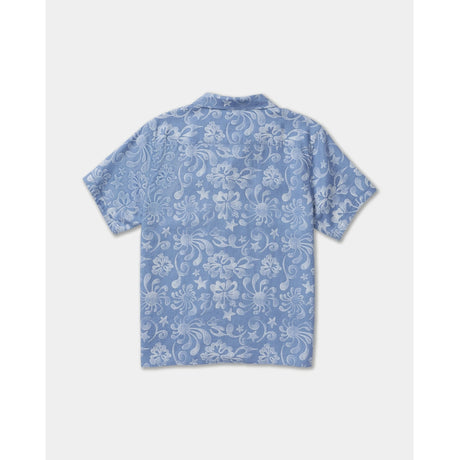 RVCA RVCA Men's Alvarez Aloha Short Sleeve Shirt - Light Blue Light Blue S Mens Button Up Short Sleeve Shirts