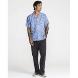 RVCA RVCA Men's Alvarez Aloha Short Sleeve Shirt - Light Blue Light Blue S Mens Button Up Short Sleeve Shirts