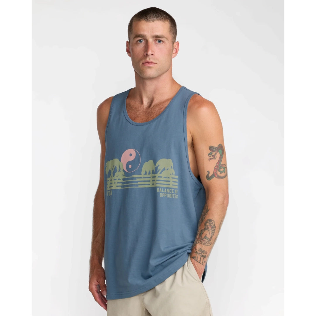 RVCA RVCA Men's Balance Horizon Tank Top - Vintage Navy Vintage Navy S Mens Sleeveless Shirts