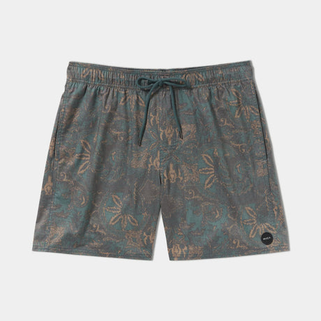 RVCA RVCA Men's Barned Elastic Shorts 17" - Hunter Green Hunter Green S Mens Elastic Swim Trunks